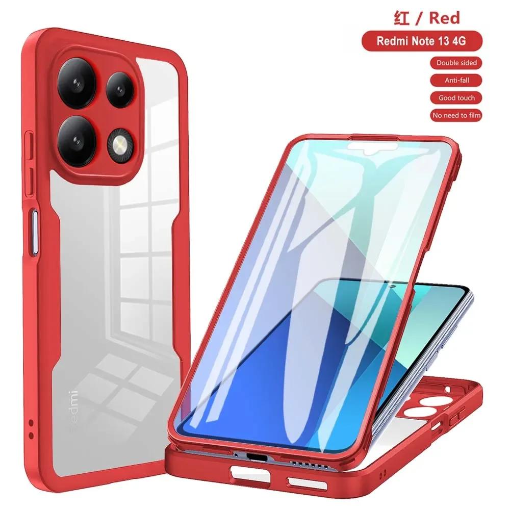 Phone Case For Redmi Note 13 12 11 10 9 Pro 12s 11s 10s 10C 12C 13C 360 Full Body Screen Protector Shockproof Phone Cover