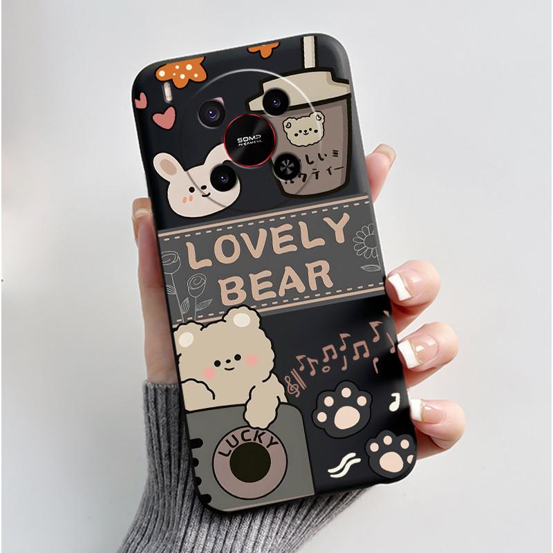 Cute Cartoon Case For ZTE Blade V70 MAX / ZTE Nubia V70 Max Printing Shell Protective Cover Soft Silicone Black Casing