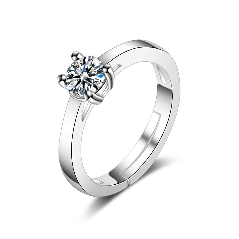 Adjustable Zircon Diamond Couple Rings for Men & Women – Perfect for Weddings, Valentine's Day & Gifts