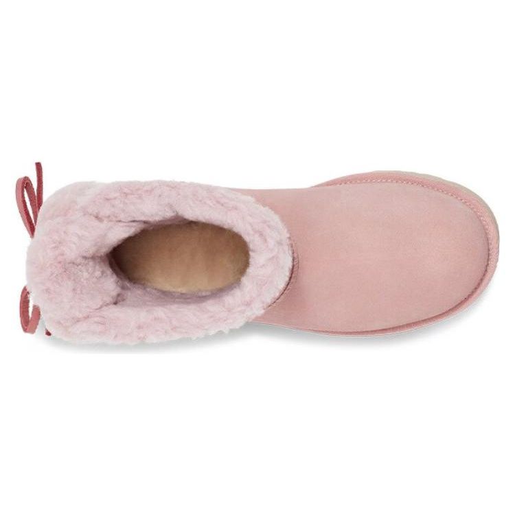 UGG Casual Double Bow Short Snow Boots Women Boots Rose-Gray 1127130-RSGRY