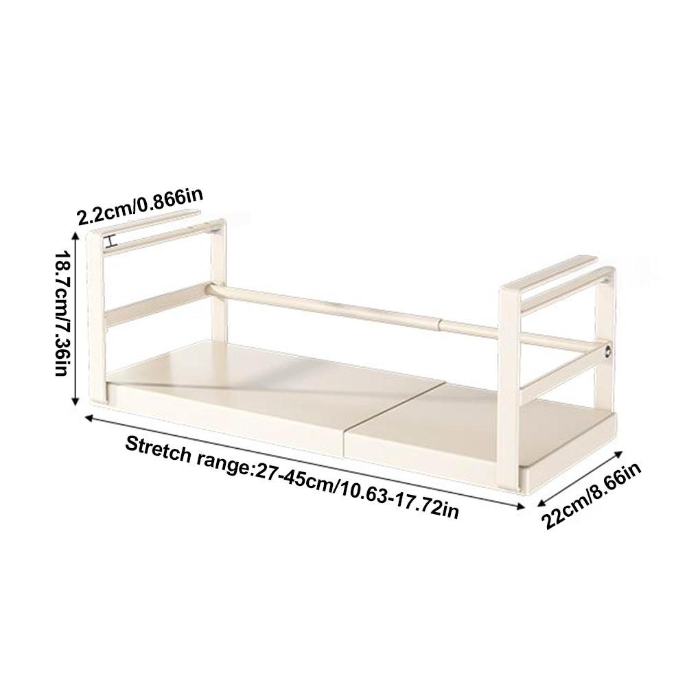 

Expandable Under Cabinet Shelf Organizer Heavy Duty Extendable Under Shelf Storage Basket for Kitchen Pantry or Laundry Room