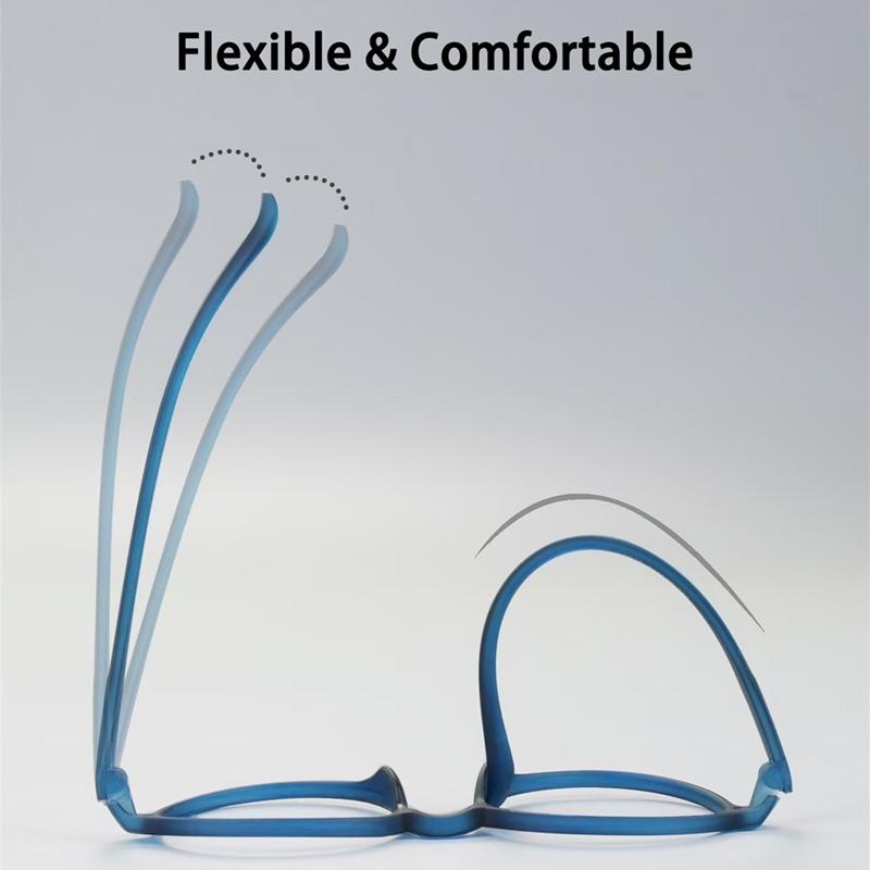 New Retro Fashion TR90 Ultralight Round Reading Glasses for Women Men Anti Blue Light Comfortable Presbyopic Glasses
