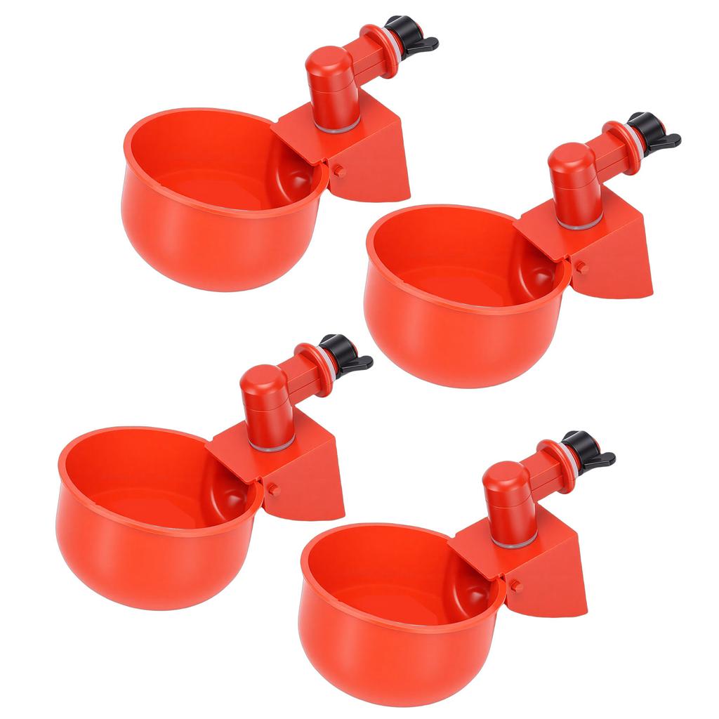 10PCS Automatic Chicken Waterer Cups with Electric Drill Bit Poultry Water Feeder Kit for Duck Goose Turkey 10PCS Cups