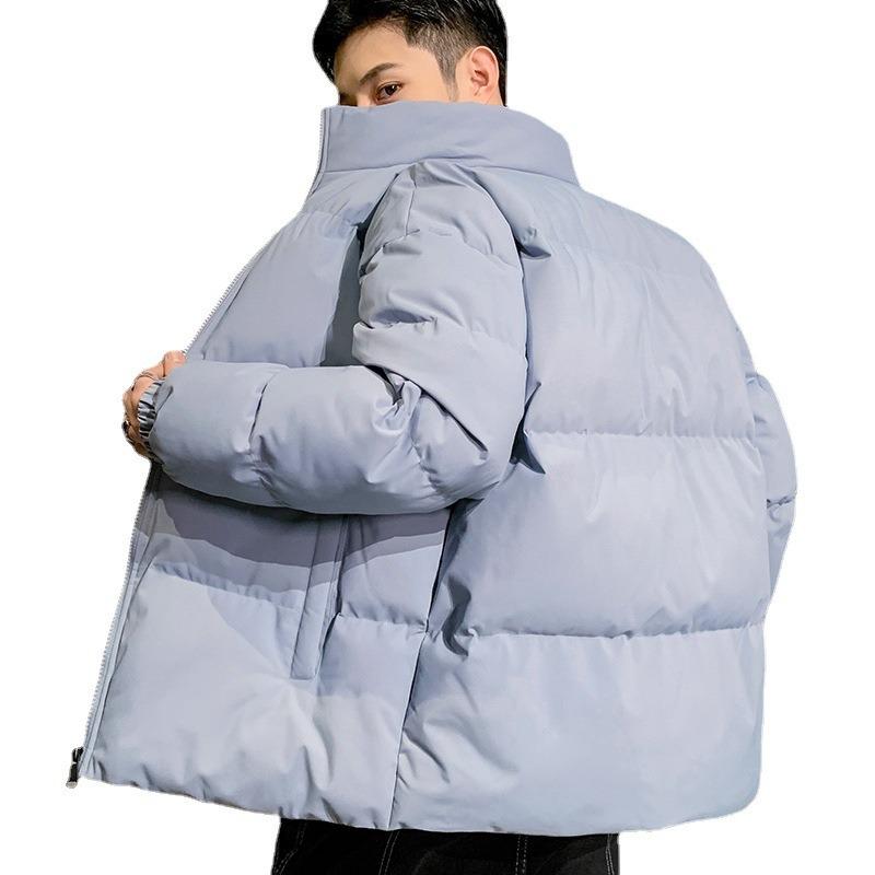 Winter Baumwollkleidung Herren Trendmarke Gutaussehend Stehkragen Jacke Trendige Samt Baumwollkleidung Verdickt Kurze Brot Kleidung