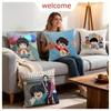 Anime Kotaro Lives Alone Cushion Cover 1Pcs Decorative Covers Soft Cushion Case For Sofa Couch Decor 40X40 45X45 Pillowcases