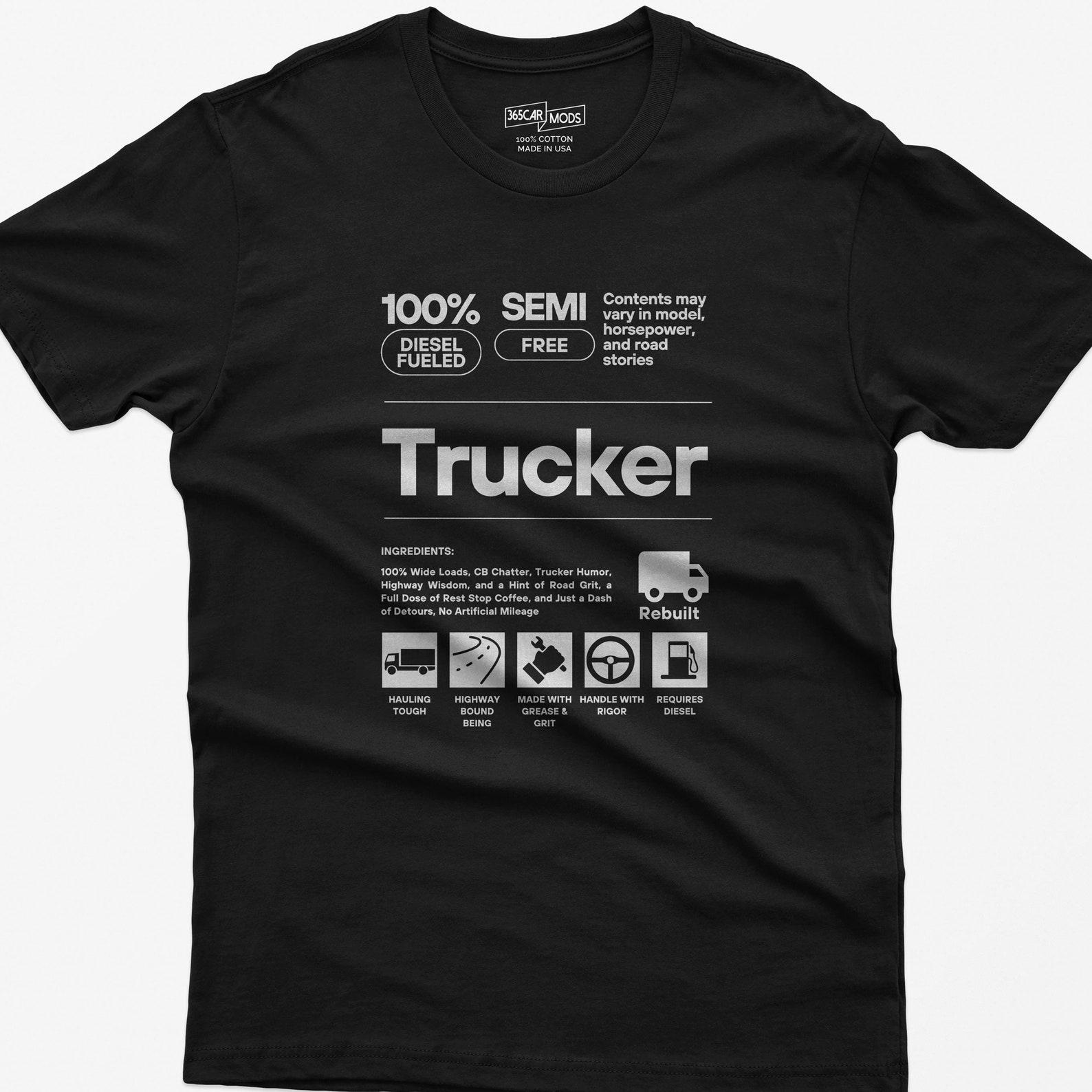 Funny Trucker Definition T-Shirt: Road Warrior Gift XL
