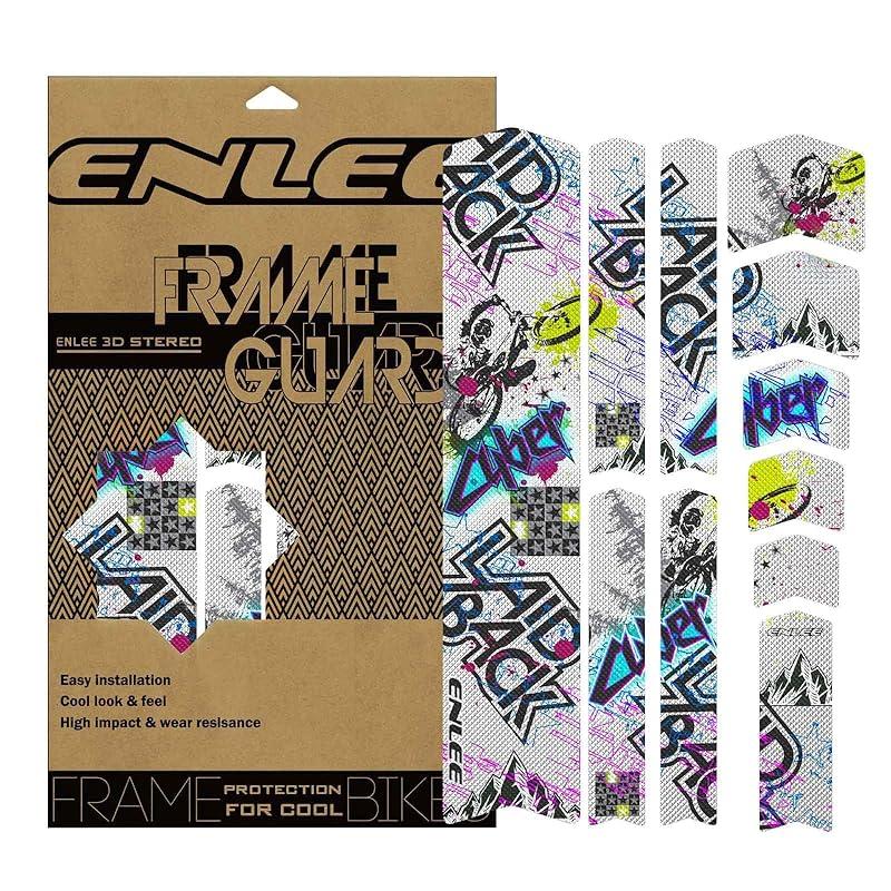 ENLEE Bike Frame Protection Tape, Non-Yellowing Transparent Bike Frame Protection Kit, Clear Honeycomb PVC Anti-Scratch Protector For MTB/Road/Gravel