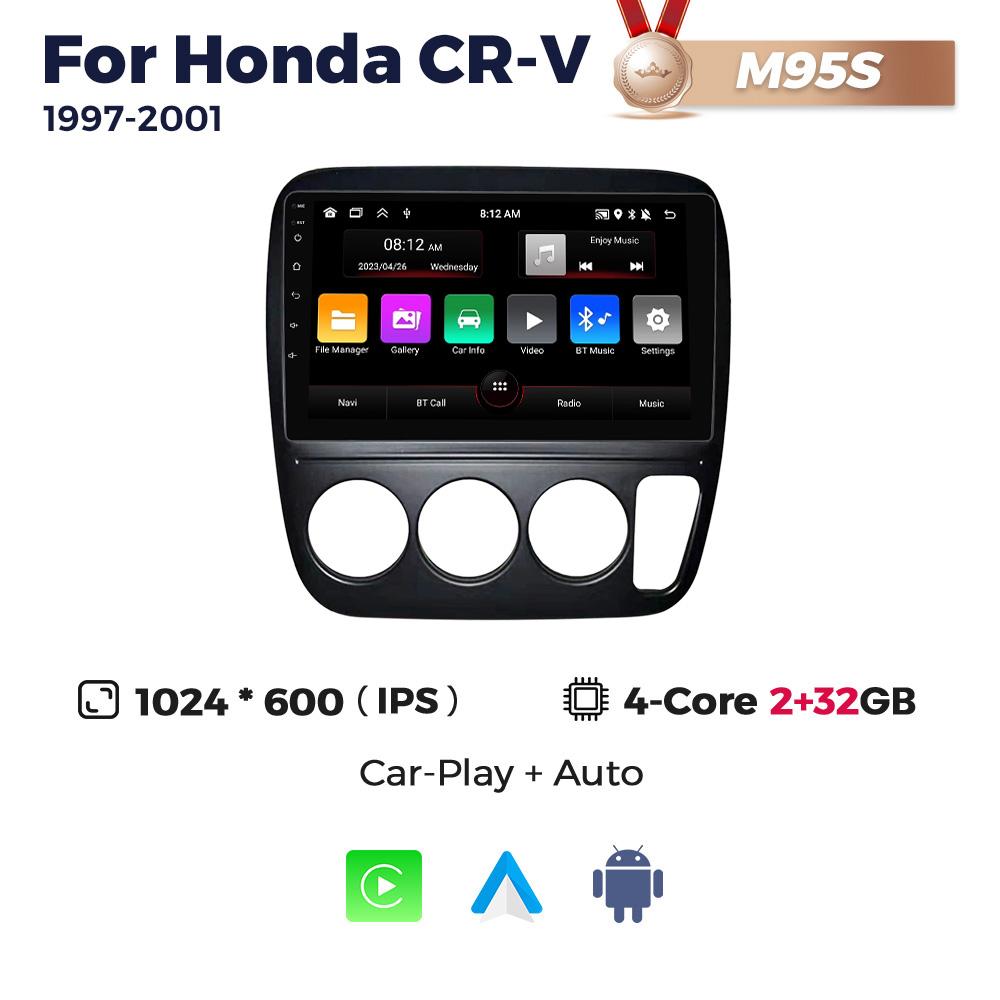 Navifly Car Radio Stereo Wireless Carplay Intelligent Systems Android Auto For Honda CRV CR-V 1997-2001 Multimedia Video Player