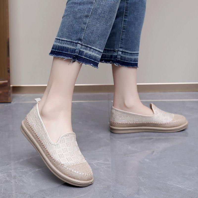 Korean Original Summer 39 Casual Slip On Women's Shoes Comfortable and Elegant Cheap Y2k Fashion Splicing Color Ladies Footwear