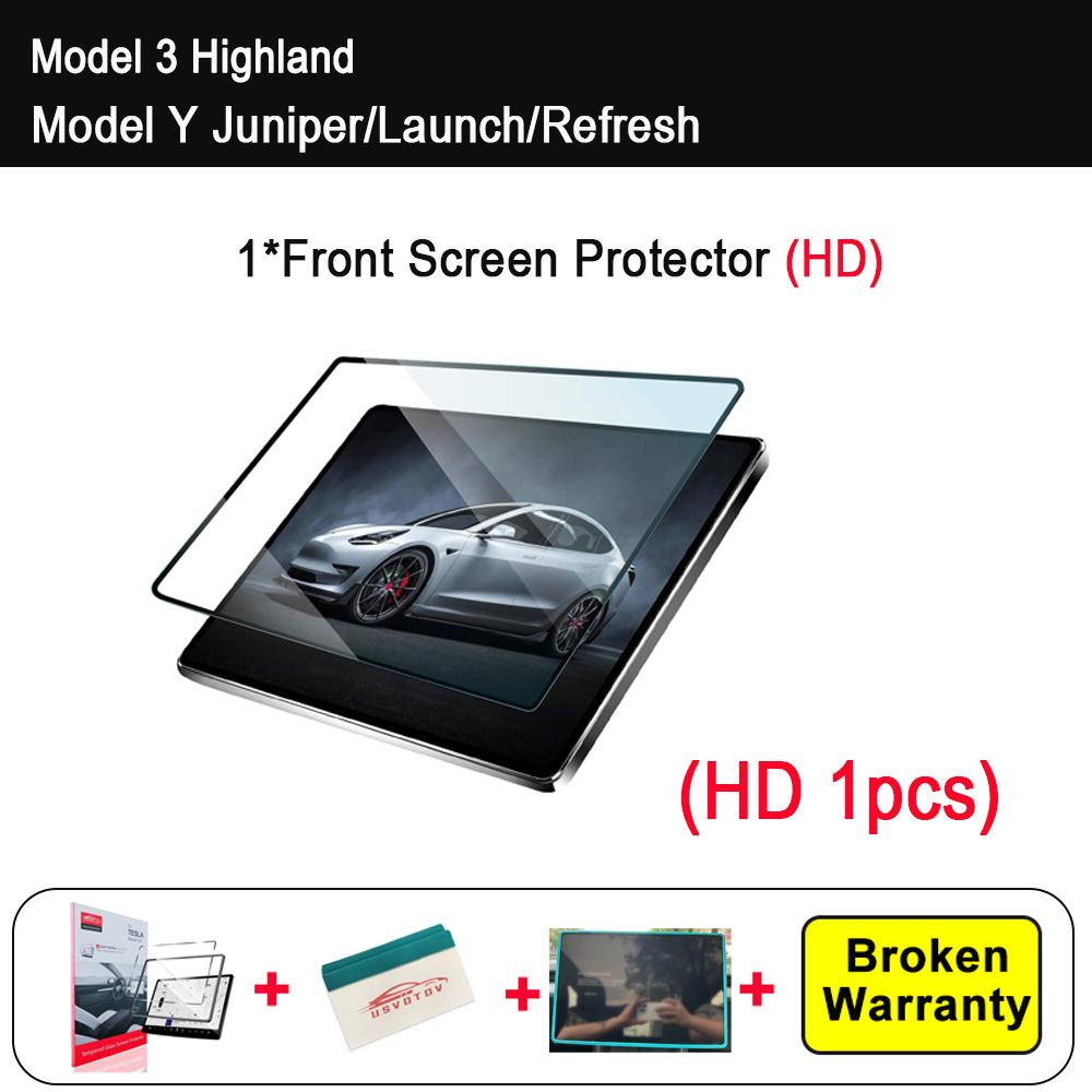 HD Matte Tempered Glass Screen Protector For Tesla New Model Y Juniper Launch 2025 Model 3 Highland Accessories Display Film 9H