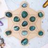 Moosachat-Trommelsteine, Reiki-Chakra-Heilung, dekorative Kieselsteine, Vasenfüller, Trommelstein für Schmuck, Geschenkartikel, 13-teiliges Set