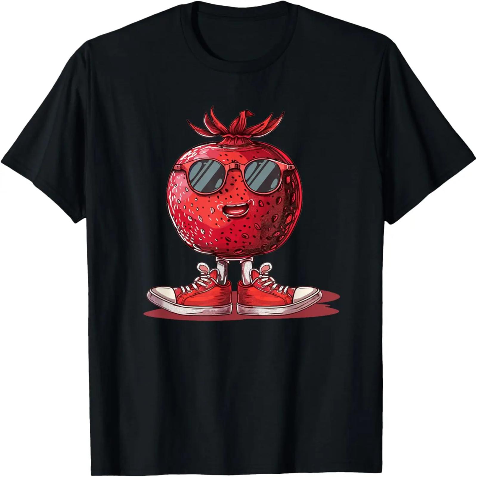 Pretty Pomegranate Face with Glasses Costume T-Shirt S