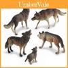 Realistic Pvc Forest Wolf Model For Kids Educational Toy Featuring Howling And Hunting Design