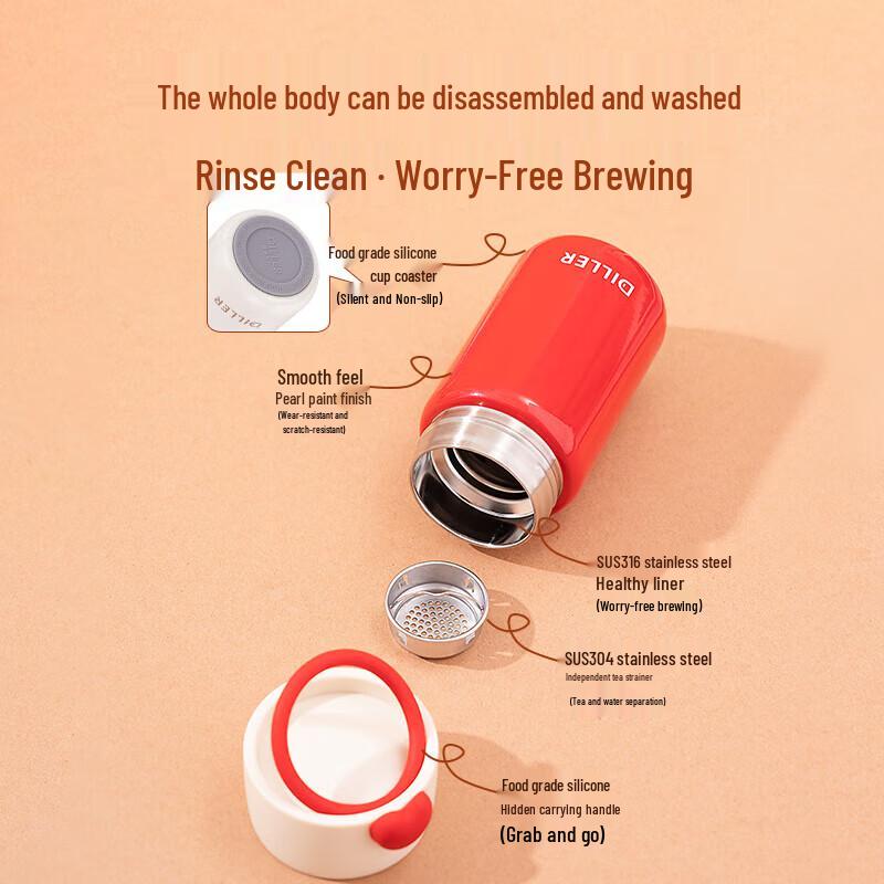 Dilebel Mini Insulated Stainless Steel Tumbler