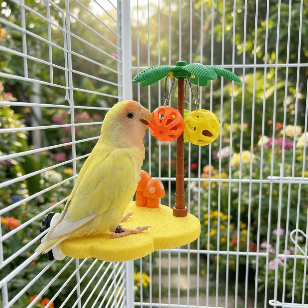 Wear Resistant Bird Perch Stand Detachable Birdcage Platform Toys Perches on Poles