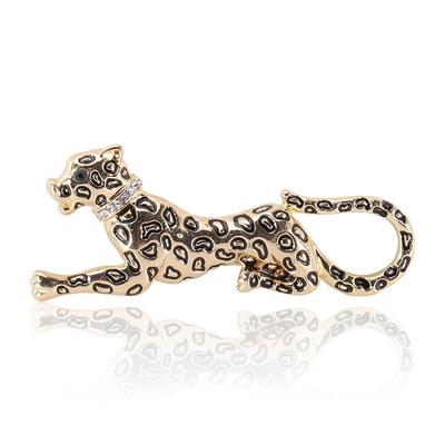 Spilla Corsage Animale Moda Abbigliamento Spilla da Colletto, Spilla Brooch Leopardo Retro di Alta Gamma con Goccia d'Olio