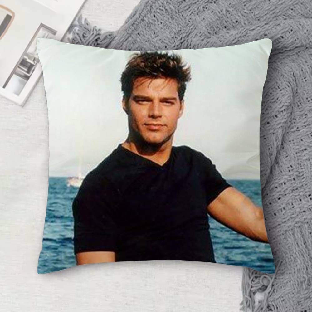 RRicky Martin Doublesided Printed Square Decorative Cushion Cover for Sofa Living Room Home Decor