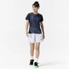 Short Sleeve Game Dynamotion Perfect for Club Navy Size M Women's Tennis/Badminton Shirt, Sweat-Wicking, Quick-Drying, Fit, Activities, Blue,