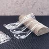 Individually Packaged Disposable Plastic Dessert Spoon