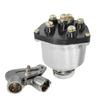 JK406 Car Truck Start Ignition Switch with 2 Keys Preheat Start Switch with 6 Wiring Points for Car Tractor Trailer