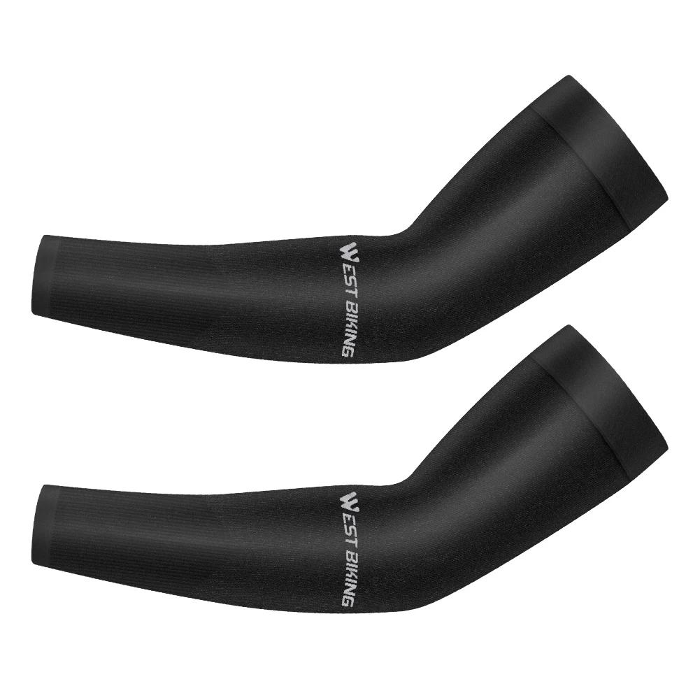 2PCS Cycling Arm Sleeves Ice Fabric Anti-UV Sunscreen Running Cycling Sleeve Outdoor Sport Cycling Unisex Arm Warmers Men Women