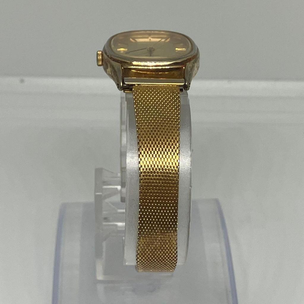 Used Excellent Condition, Working SEIKO Quartz Ladies Watch, Gold Dial, Mesh Band 1421-5690