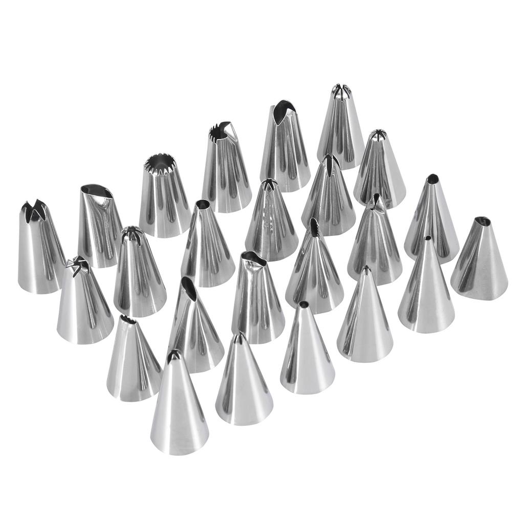 26 PCS/Set Silicone Pastries Bag Tips Kitchen DIY Icing Piping Cream Reusable Cake Decorating Tools