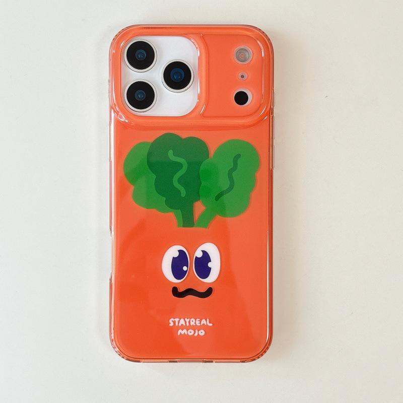 Korean Style Orange Carrot iPhone 16 Pro Max Case Compatible with Apple 15-14/13 iPhone 16 Pro