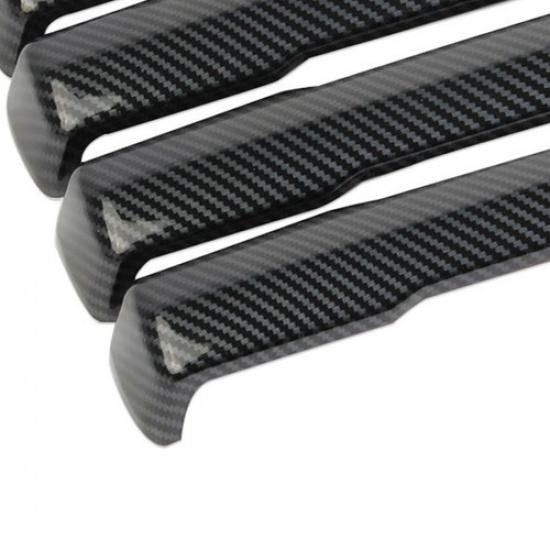 Carbon Fiber Style 4PCS Side Door Handles Trims Cover For Toyota Tundra +