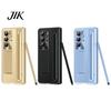 Pen Tray Stylus Phone Case for Samsung Z Fold 6 PC Shell with Slot Mobile Hinge Guard Cover Spring Protection & Integrated Kickstand Full-Body