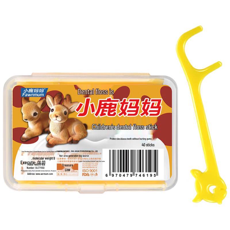 

Fawn Mum Children s Yellow Deer Dental Floss Sticks