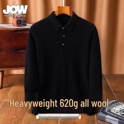 JOW Men's Premium 100% Merino Wool Heavyweight Knit Sweater