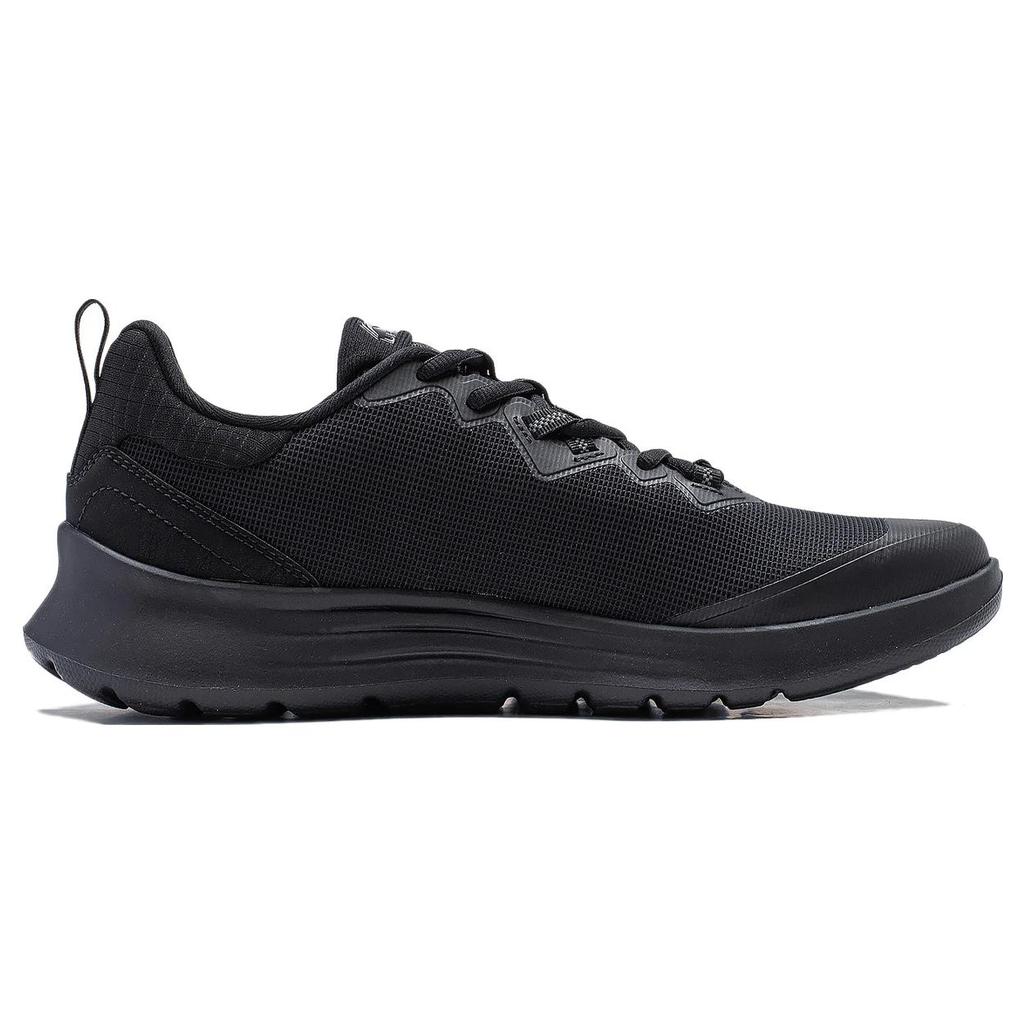 Li Ning Light Feather Comfortable Textile, TPU Slip Resistant Abrasion Resistant Low top Running Shoes Men's Black ARST065-1