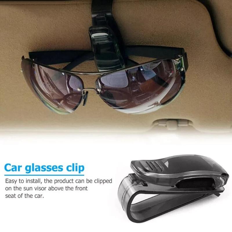 Universele Auto Auto Zonneklep Glazen Doos Zonnebril Clip Kaart Ticket Houder Stand Fastener Pen Case Brillen Auto Accessoires