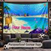 Wall Hanging Tapestry Custom NameSpongeBob Pattern Personalized Printed Fabric Wall Decor