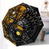 1pc Golden Owl Design Automatic Opening/closing Umbrella, Reinforced 8-Rib Construction, Compact Travel Umbrella Yy250808210