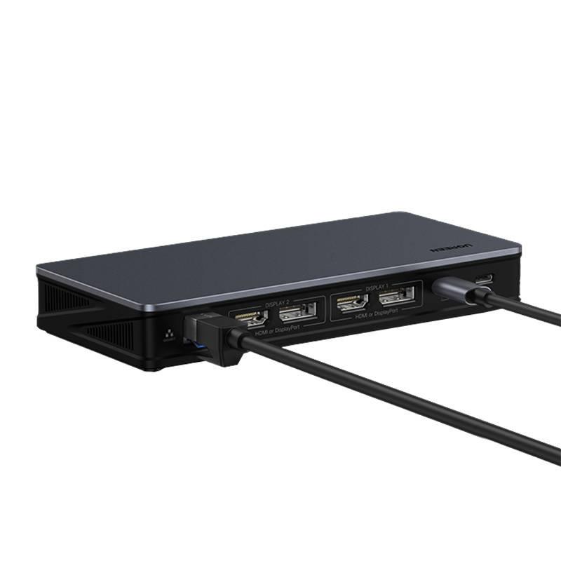 Adapter Hub Ugreen Revodok Pro Cm615 Usb-C Do 2X Usb-A, 2X Usb-C, 2X Hdmi, 2X Displayport, Rj45
