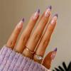 24Pcs Removable Ballerina Fake Nails Almond Shaped Press On Nails For Women Girls Nail Art Decoration