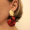 Rose Flower Steel Needle Earrings Simple Ins Earrings