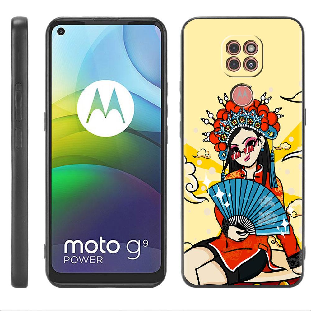 Case For Motorola G30 G60 G9 Play One Fusion Plus Edge 20 G8 Power Lite G22 G50 G200 G51 G71 G31 Phone Cover Opera Retro Girl