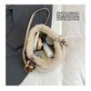 IELGY Ladies Messenger Bag Autumn Winter White Furry Bag