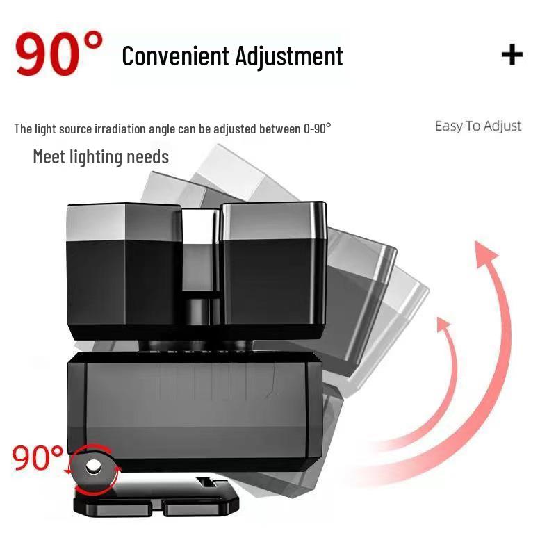 Rechargeable Super Bright LED Headlamp for Outdoor and Tactical Use, Long-Range Five-Head Design