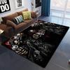 Dywan z nadrukiem płomiennej czaszki Dekoracja domu nastolatka Dywany do salonu Dywan do sypialni Kuchnia Mata podłogowa antypoślizgowa do łazienki Wycieraczka do przedpokoju