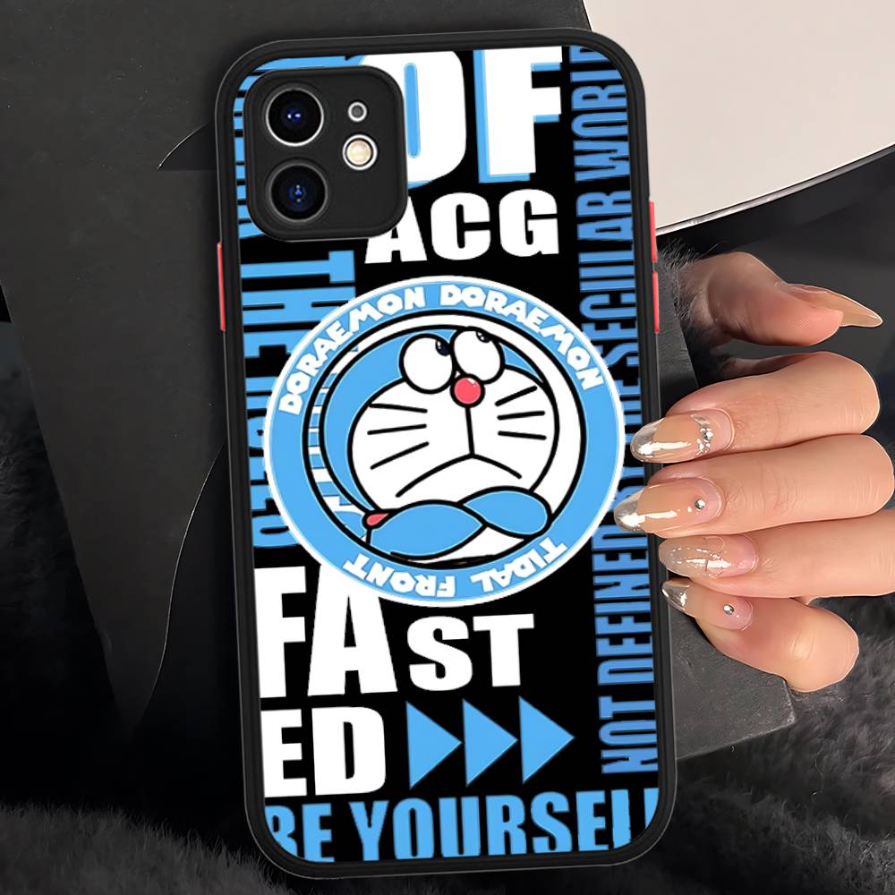 Cartoon D-Doraemons Phone Case For IPhone 11 12 13 14 15 16 Pro Plus X XS MAX Matte Bumper Shockproof Cover