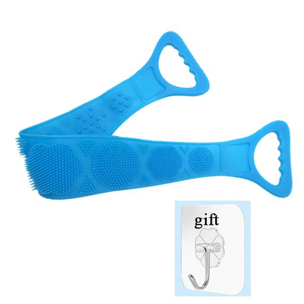 Silicone Brushes Bath Towels Rubbing Back Mud Peeling Body Massage Shower Scrubbing Bath Belt Flexible Scrubber Skin Cleaning