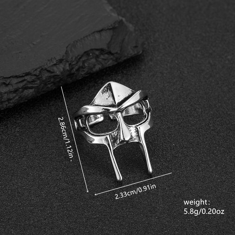 Unique Retro Face Mask Abstract Adjustable Ring - Venus Personality Design