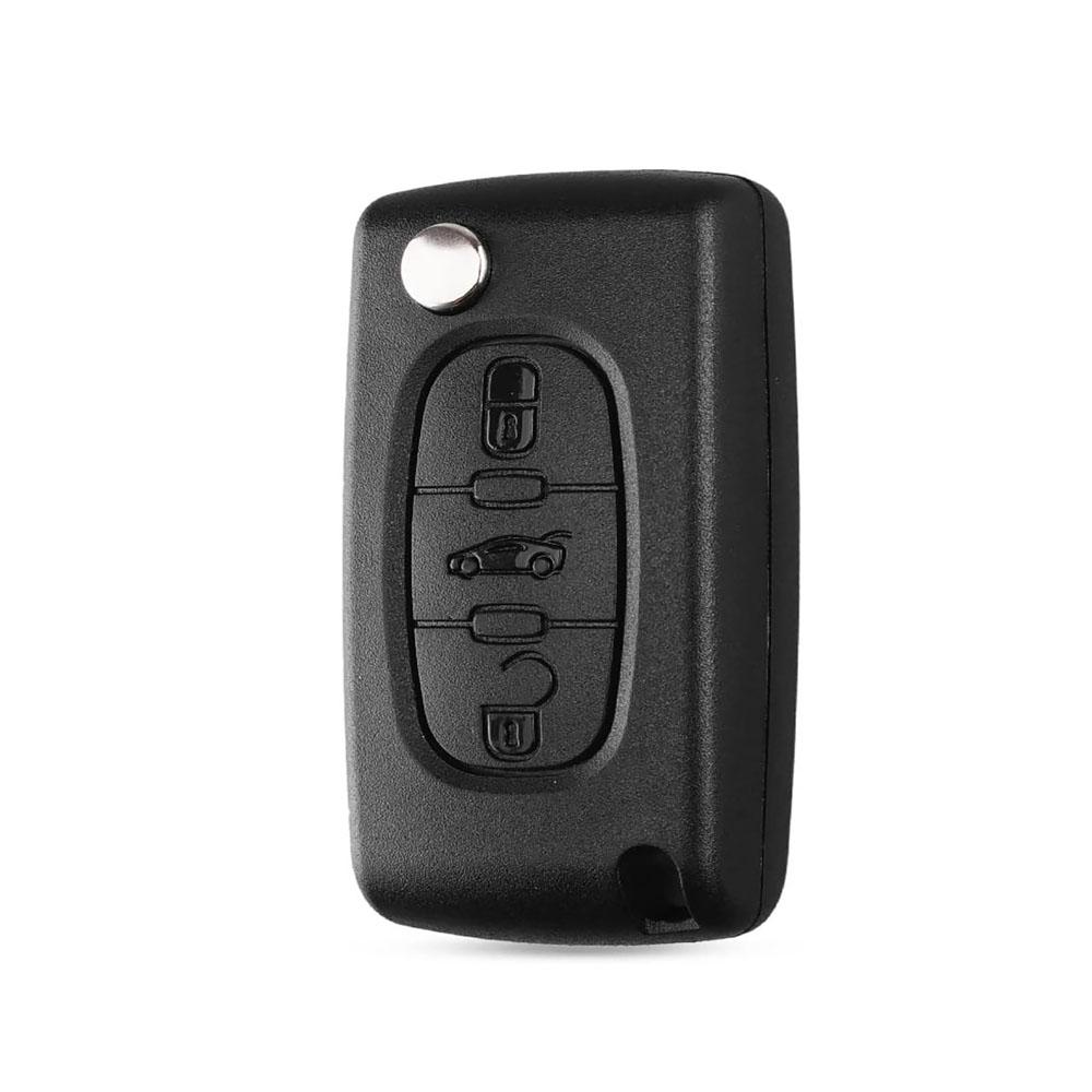 Car Remote Control Car Key Case 3 Button Folding Key Shell for Peugeot 308 HU83