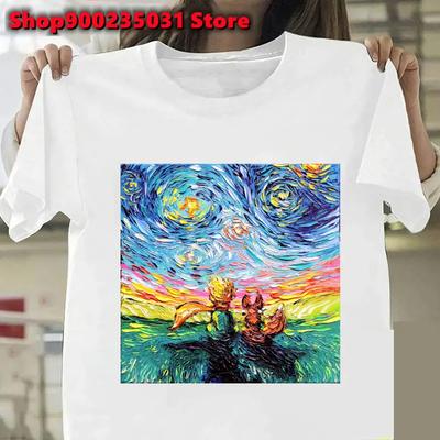 Van Gogh Malý princ Umění Olejomalba Tričko Harajuku Dámské Y2k Topy Ležérní Dámské Oblečení Osobnost Grafická Trička Košile