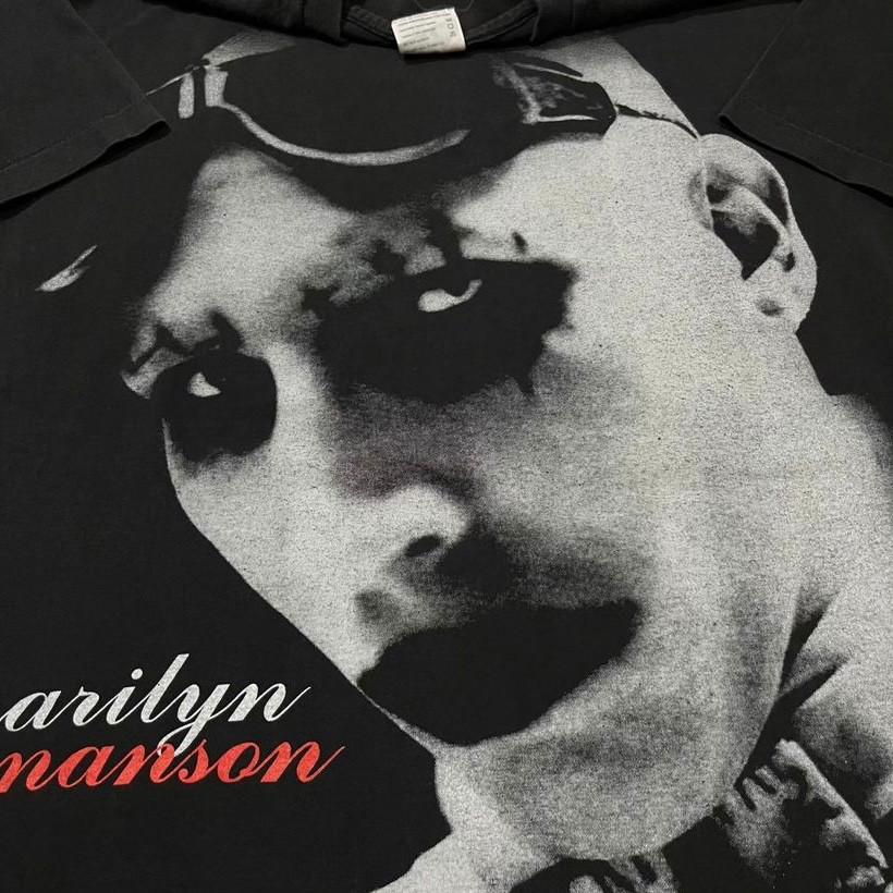 Marilyn Manson There is No time to Discriminate VTG Sz.L 90s Band Shirt REPRINT XL