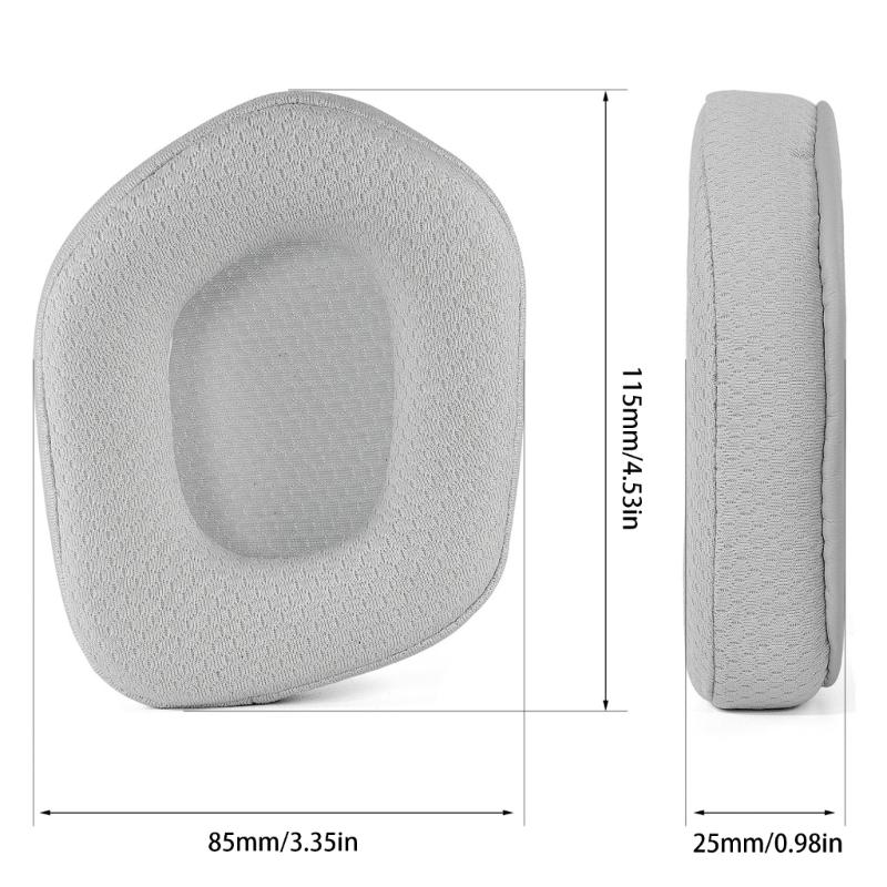 Comfortable Gaming Headset Ear Pads Ventilated Football Net Fabric Easy Cleaning Replaceable for G533 G335 Models